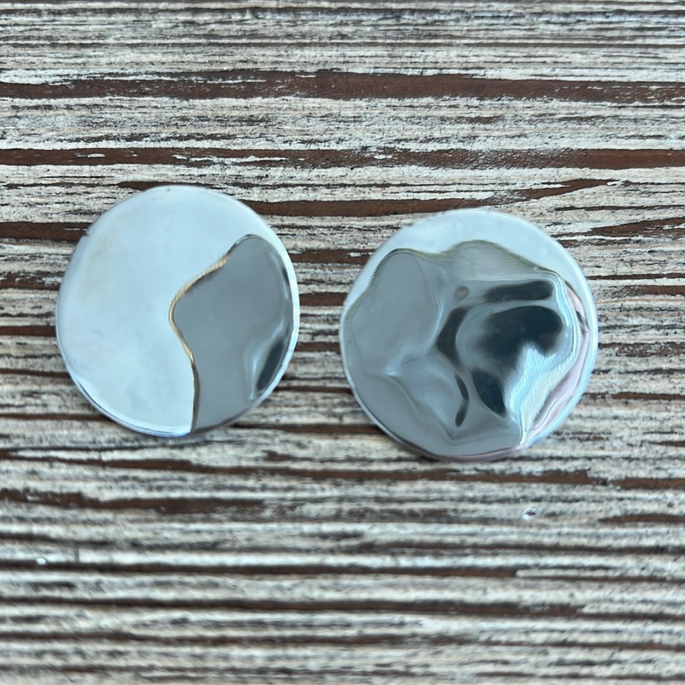 J. Crew silver circular earrings